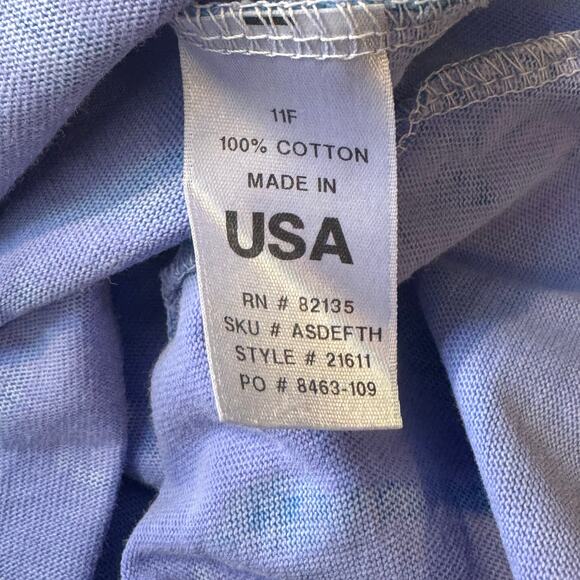 Fresh Produce Size Large Cotton Made in USA Purple Floral V Neck Dress - Picture 8 of 8